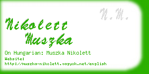 nikolett muszka business card